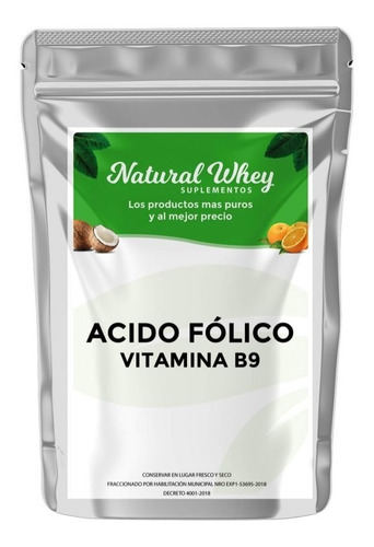 Ácido Fólico Vitamina B9 En Polvo 10 Gramos 