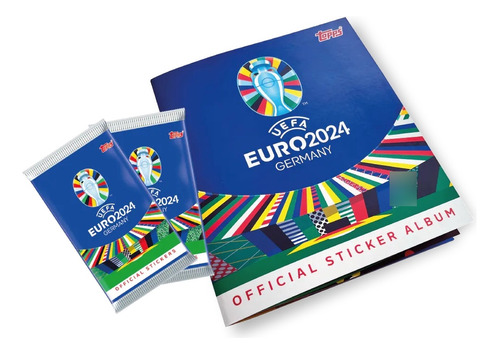 Álbum Euro 2024 + 120 Envelopes - 720 Figurinhas-oficial