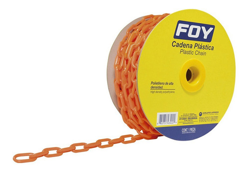 Cadena Plast 3mm 1/8 50m Nja 143436 Foy Color Naranja