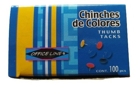 Chinches De Colores. Cajita De 100 Unidades