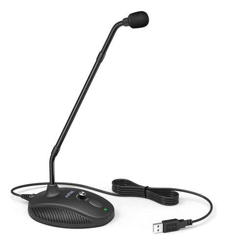 Fifine Usb Computer Microphone, Plug & Play Desktop Pc Mic, Color Black