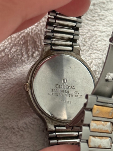 Reloj Bulova Quartz Vintage Plateado Plateado Negro (Usado)