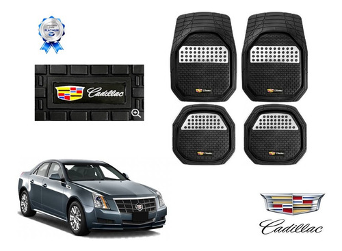 Tapetes 4pz Charola 3d Logo Cadillac Cts 2008 A 2012 2013