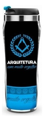 Copo Inox Personalizado Profissões Arquitetura Térmico 450ml Cor Preto Curso Arquitetura
