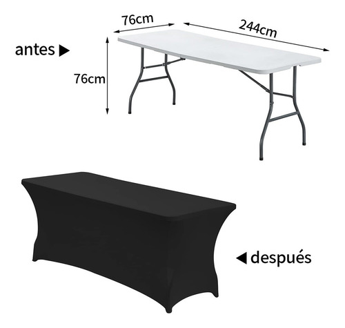 Mantel Para Mesa Reunión Familiar Elasticidad 244×76×76cm