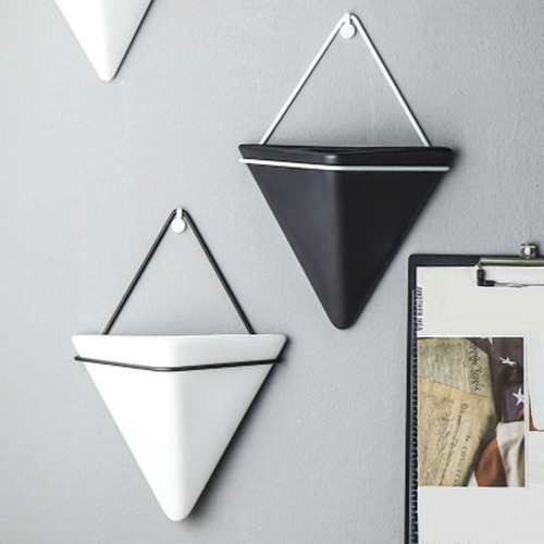 L 3 Macetas De Pared Triangulares, Macetas Geométricas