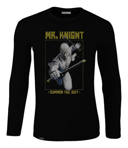 Camiseta Manga Larga Mr Knight Poster Serie Lbo