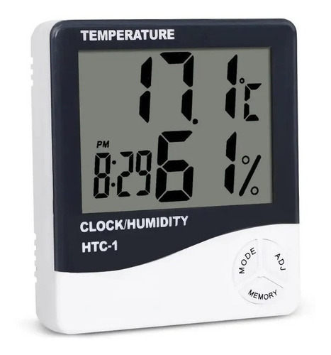 Termo-higrômetro Digital Relógio Umidade E Temperatura Do Ar
