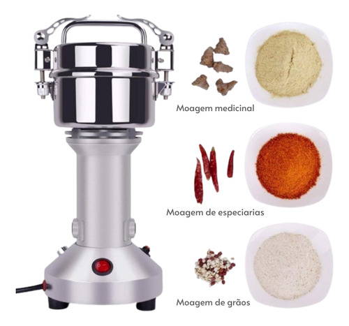 Moedor De Grãos Ervas Temperos Café 150g Elétrico Aço Inox
