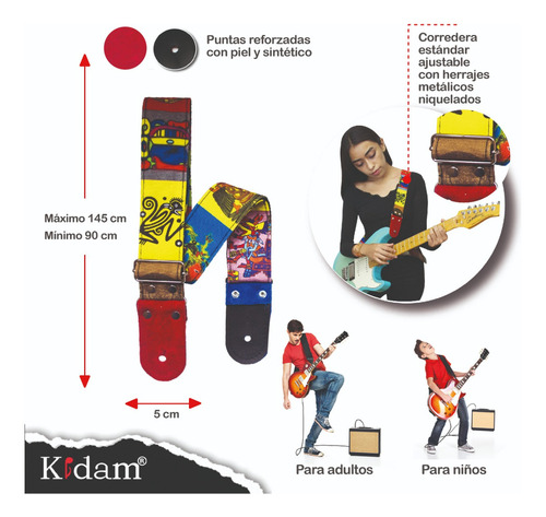 Maya - Tahalí Strap Para Guitarra O Bajo