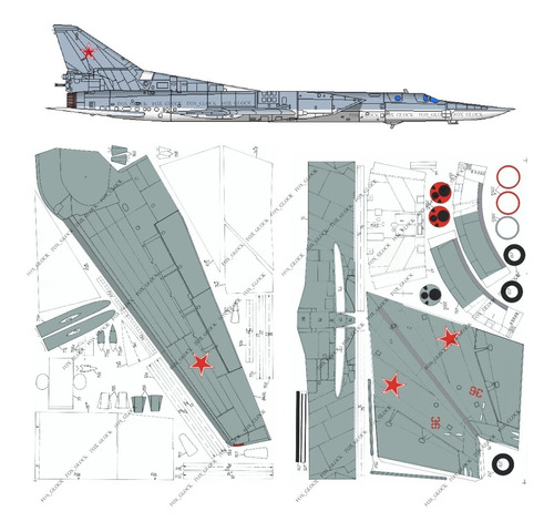 Tu-22 M3 Backfire-c 1.33 Papercraft