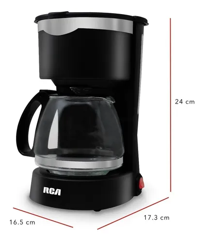 Rca Cafetera Eléctrica Con Jarra De Cristal Rc-caf1 Color Negro