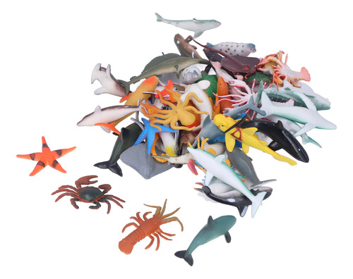 Minifiguras De Animales, 48 Unidades, Juguetes Marinos, De P
