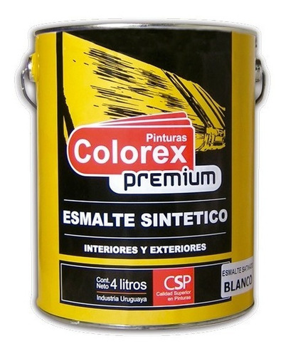 Pintura Esmalte Satinado Negro Colorex Premium 1 Lt