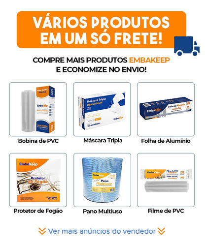 Imagem 4 de 5 de Plástico Filme Pvc - Rolo Transparente - Bobina 38cm X 300m