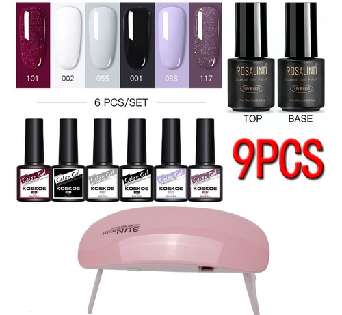 Top Y Base Coat Koskoe Uv & Led 9 Piezas