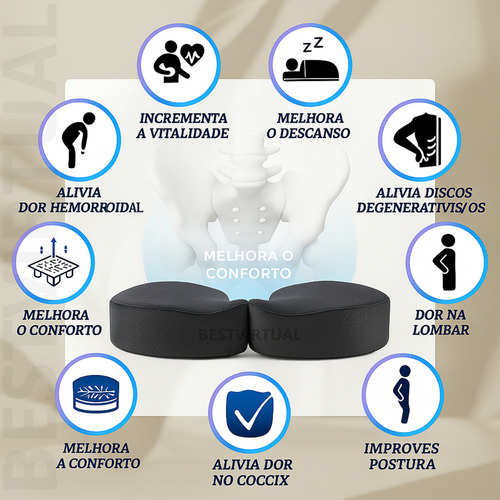 Assento De Almofada De Suporte Ortopédico Escaras Almofada Assento Terapêutico Para Cóxis Protetor Ciatico Coluna Lombar Ergonomico Com Capa Egg Sit Bestvirtual Ecommerce