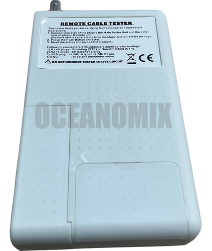 Teste Profissional Testador De Cabos Rj45 Rj11 Usb Bnc Coaxial Ct200