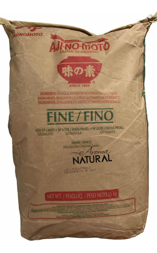 Ajinomoto Fino 25 Kg Bulto Glutamato Monosódico Umami