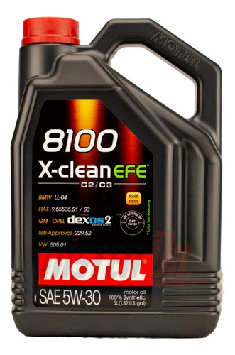 Motul 8100 X-clean Efe 5w-30 5lt 100% Synthetic