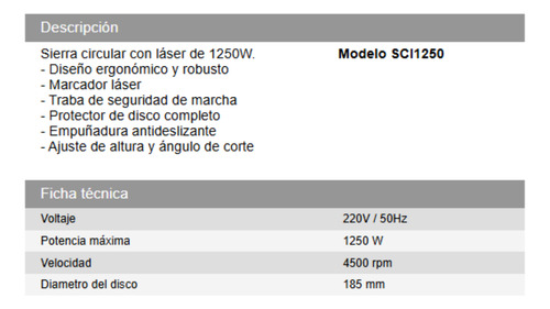 Sierra Caladora 400w Y Sierra Circular 1250w Combo Eléctrico