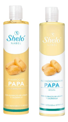 Shampoo + Acondicionador De Papa Shelo 530 Ml