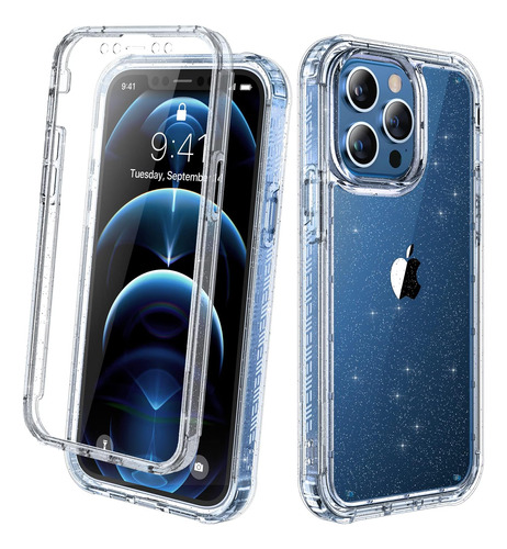 Miracase Funda P/ iPhone 12 Pro Max Brillante Transparente