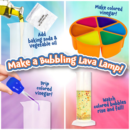 Blippi My First Science Kit: Laboratorio De Ciencias De La Cocina, 4 Experimentos De Ciencias De La Cocina, Haz Helado De Verdad Y Lámpara De Lava Burbujeante, Set De Química De Cocina Para Niños Y