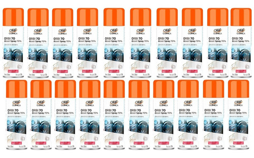 Kit 20 Álcool  Em Spray 70% Aerossol 300ml Orbi  