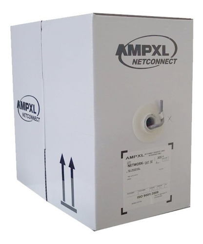 Imagen 5 de 5 de Rollo De Cable Utp Ampxl Cat5e 305metros 100% Cobre Azul
