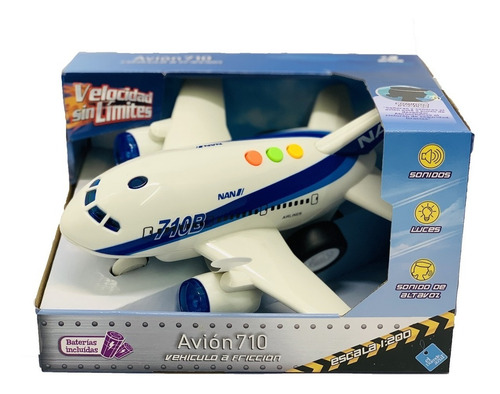 El Duende Azul Avion 710 A Friccion Luz Y Sonido Art 7089
