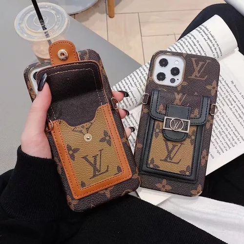 Capa para Iphone Louis Vuitton LV com porta cartão - Selecione o