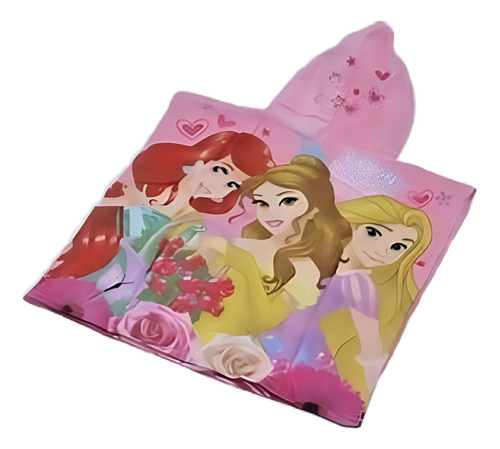 Poncho Toalla Toallon Algodón Piñata Princesas Princess