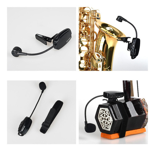 Micrófono Saxofón Erhu Pickup Flexible Estable Multiuso B