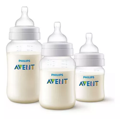 Pebish llevar a cabo película Philips Avent Mamaderas Anti-colic Scf813/39 260ml Pack X 3