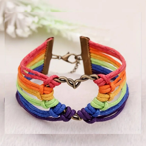 Pulsera Lgbt + Corazón Arcoiris Orgullo Gay Pride