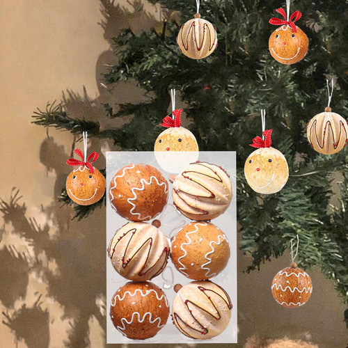 6 Adornos De Bolas De Navidad, Adornos Colgantes Para