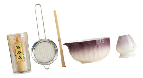 5x Matcha Set Matcha Bowl Con, Herramientas De Púrpura