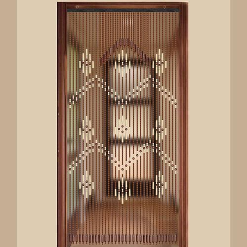 F Cortina De Porta De Madeira De Bambu Retrô Clássica