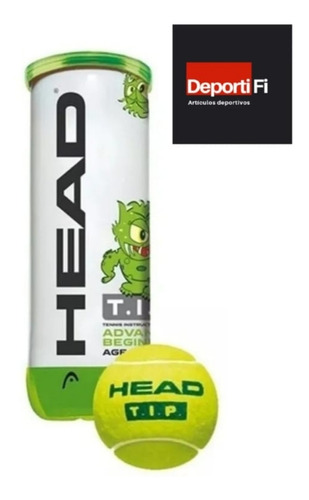 Tubo 3 Pelotas De Tenis Head Tip Green #deportifi 