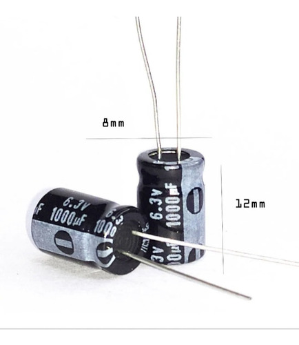 Condensador Capacitor 1000uf 6.3v Pack De 5 Unidades