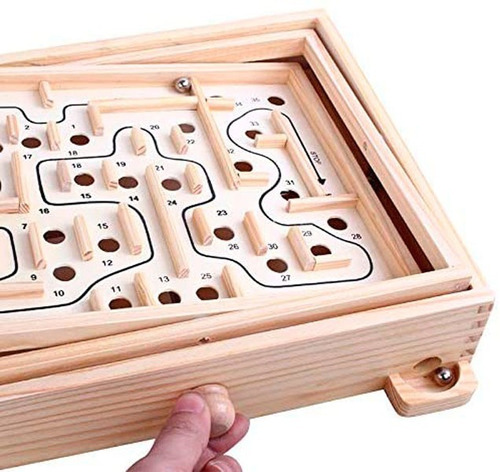 Jogo Labirinto De Madeira Labyrinth Wooden Toys