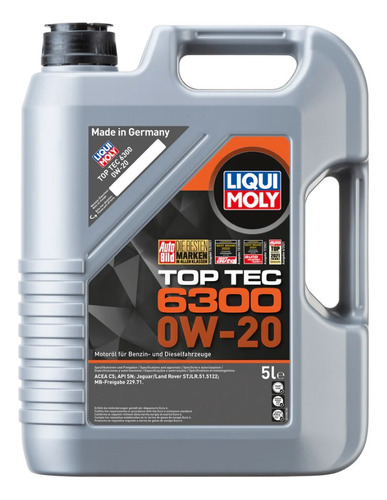 Liqui Moly Top Tec 6300 0w20 Galão De 05 Lts