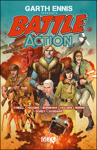 Battle Action, de Keith Chris; Burns. Editora ALTA GEEK - ALTA BOOKS, capa mole, edição 1 em português, 2023