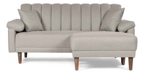 Sala Modular Calatrava Makora Essentials De Lino Reversible Color Gris