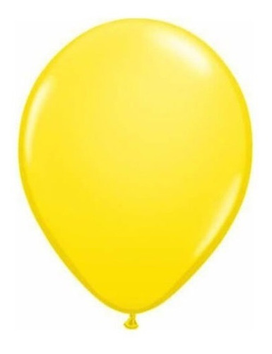 Kit 100 Balão Bexiga N° 5  Amarelo Látex 