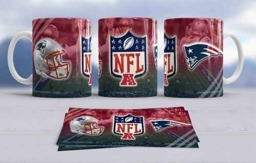 Plantillas Sublimación Tazas - Nfl Fútbol Americano