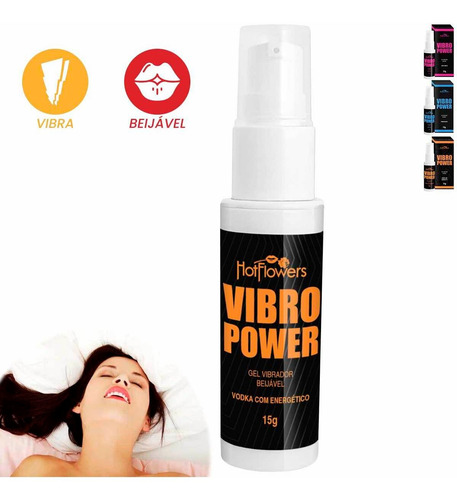 Gel Vibrador Liquido Intenso Beijável Excitante Íntimo Sabor