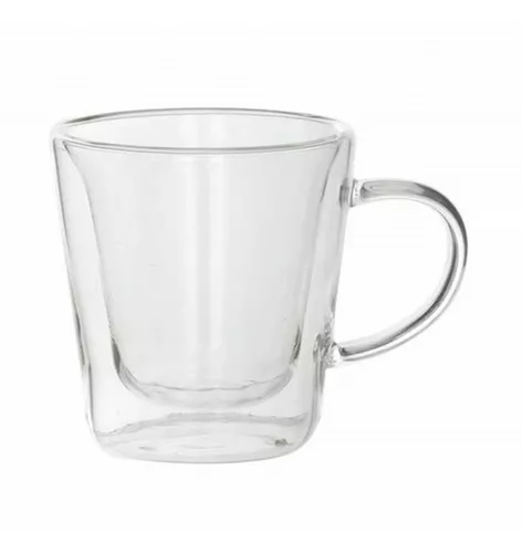 Potchen Paquete de 8 tazas de café de vidrio de doble pared, tazas de café  de vidrio con asa, tazas …Ver más Potchen Paquete de 8 tazas de café de