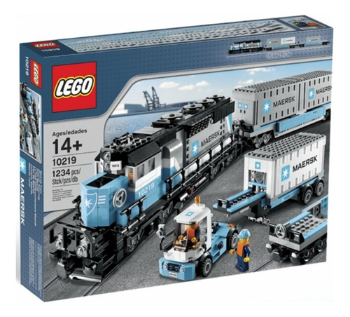 Lego Creator Expert 10219 - Tren de Maersk, número de piezas 1234